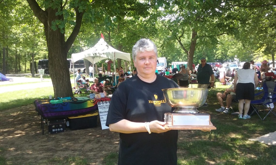 Liz Radski of Hopewell Valey Vineyards winner of the Governor’s Cup for Best Dessert Wine