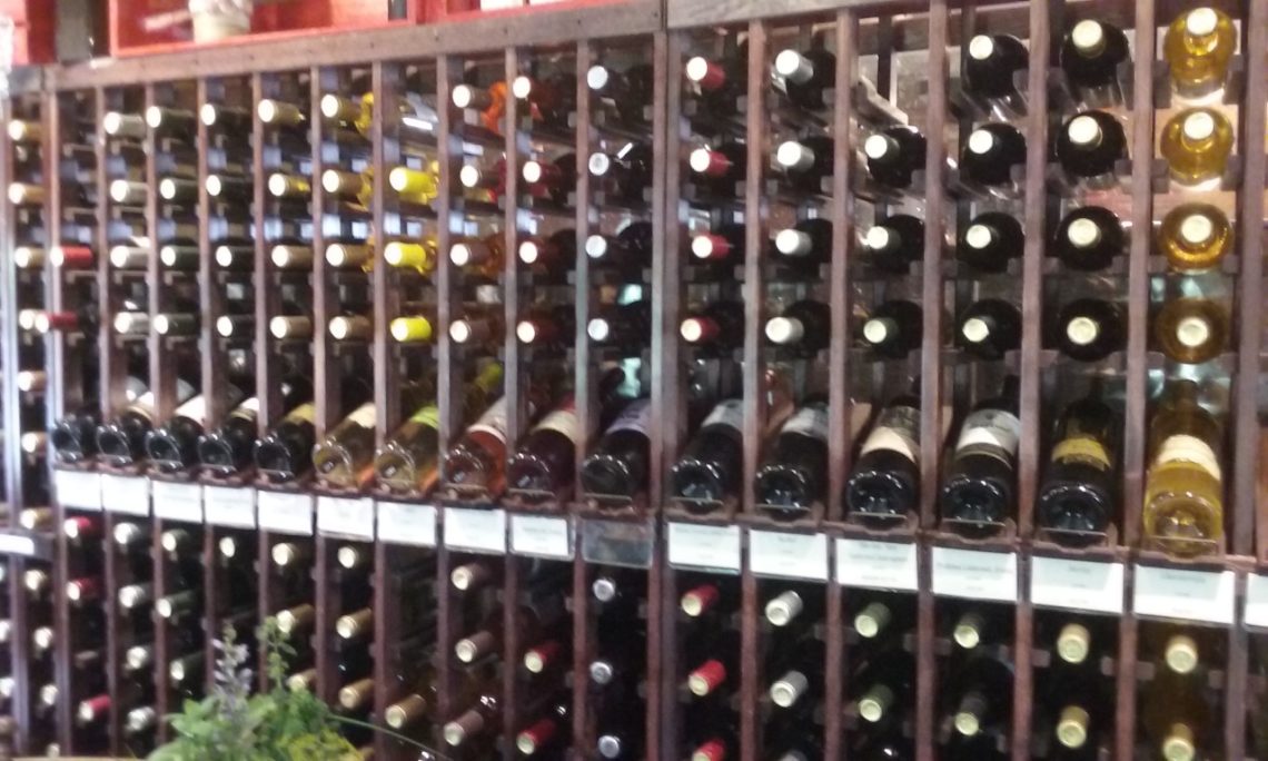 Wall of Wine at Southwind Vineyard and Winery