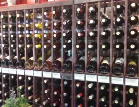 Wall of Wine at Southwind Vineyard and Winery