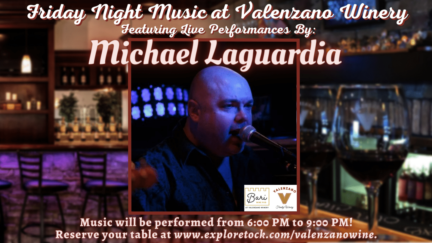 Friday Night Live Music - Michael Laguardia - Garden State Wine Growers ...
